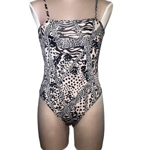 Nasty Gal Collection NWT “Party Animal Slinky High Leg Bodysuit". Size 6